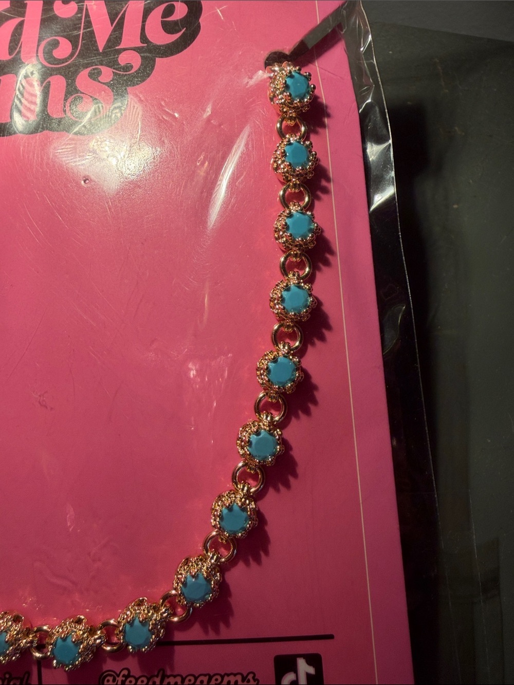 NEW Feed Me Gems Texas Turquoise “The Baby Queen” Necklace - Picture 2 of 7